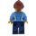 LEGO Woman with Medium Blue Shirt and Dark Blue Legs Minifigure