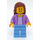 LEGO Kvinna med Medium Lavendel Jacka Minifigur