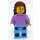 LEGO Kvinna med Medium Lavendel Jacka Minifigur