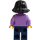 LEGO Woman with Medium Lavender Jacket with Black Hair Minifigure