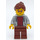 LEGO Kobieta z Medium Stone Szary Bluza z kapturem Minifigurka