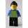 LEGO Woman with Orange Goggles, Blue Jacket and Safety Vest Minifigure