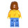 LEGO Woman with Orange Top and Dark Orange Hair Minifigure