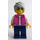 LEGO Kvinna med Rosa Väst Minifigur