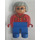 LEGO Woman with Red Jacket and Glasses Duplo Figure