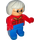 LEGO Frau mit Rot Jacke und Brille Duplo-Figur