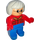 LEGO Woman met Rood Jacket en Glasses Duplo Figuur