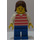 LEGO Woman with Red Lines Top Minifigure