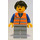LEGO Woman met safety vest en Trein emblem minifiguur