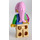 LEGO Woman met Vierkant Sweatshirt in Several Colors minifiguur