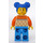 LEGO Woman with Tan Jacket Blue Hair Minifigure