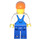 LEGO Worker in overalls with orango cap Minifigure