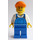 LEGO Worker in overalls with orango cap Minifigure