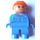 LEGO Worker with Orange Construction Hat  Duplo Figure