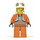 LEGO Y-wing Pilot with Orange Jumpsuit with Yellow Head and Dark Gray Hips Minifigure