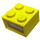 LEGO Geel 4.5V Licht Steen met Clear Lens 2 pluggaten