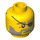 LEGO Yellow Ace Speedman Diver Head (Safety Stud) (88932 / 95506)