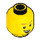 LEGO Gelb Agent Max Burns Minifigure Kopf (Einbau-Vollbolzen) (3626 / 18198)