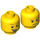 LEGO Yellow Agent Max Burns Minifigure Head (Recessed Solid Stud) (3626 / 18198)