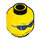 LEGO Yellow Agent Trey Swift Head with Goggles (Recessed Solid Stud) (3626 / 19885)