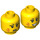 LEGO Gelb Akita Minifigure Kopf (Einbau-Vollbolzen) (3626 / 58023)