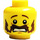 LEGO Yellow Alien Conquest Farmer Head (Recessed Solid Stud) (14429 / 96161)