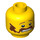 LEGO Yellow Alien Conquest Farmer Head (Recessed Solid Stud) (14429 / 96161)