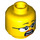 LEGO Gelb Alien Conquest Reporter Kopf (Einbau-Vollbolzen) (3626 / 96233)