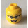 LEGO Yellow Alien Conquest Reporter Head (Recessed Solid Stud) (3626 / 96233)