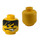 LEGO Yellow Alpha Team Head (Safety Stud) (3626)