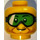 LEGO Yellow Arctic Explorer, Male with Snowshoes and Green Goggles Minifigure Head (Recessed Solid Stud) (17465 / 17851)