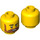 LEGO Gelb Arctic Explorer - Weiß Fur Collar Minifigure Kopf (Einbau-Vollbolzen) (3274 / 103184)