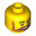LEGO Gelb Arctic Explorer - Weiß Fur Collar Minifigure Kopf (Einbau-Vollbolzen) (3274 / 103184)