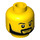 LEGO Yellow Astronaut Minifigure Head (Recessed Solid Stud) (3626 / 24686)