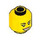 LEGO Yellow Astronaut with Dark Blue Space Helmet and Jet Pack Minifigure Head (Safety Stud) (3274 / 105859)