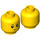 LEGO Yellow Ava (70324) Minifigure Head (Recessed Solid Stud) (3626 / 25580)