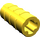 LEGO Yellow Axle Connector (Ridged with &#039;+&#039; Hole)