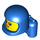 LEGO Gelb Baby Kopf mit Blau Helm und Luft Tank (101021)