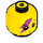 LEGO Amarillo Bebé Cabeza con Rosa Lightning Bolt con cuello (33464 / 65787)