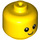 LEGO Жълто Бебе Глава с Smile с Шия (26556 / 35666)