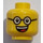 LEGO Yellow Bad Cop Minifigure Head (Recessed Solid Stud) (3626 / 16105)