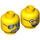 LEGO Yellow Bad Cop Minifigure Head (Recessed Solid Stud) (3626 / 16105)