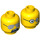 LEGO Gelb Bad Cop Minifigure Kopf (Einbau-Vollbolzen) (3626 / 20722)