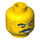 LEGO Yellow Bandit Head (Safety Stud) (3626 / 99275)