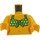 LEGO Yellow Beach Person with White Dotted Green Bikini Minifig Torso (973 / 76382)