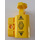 LEGO Yellow Beam 1 x 3 with Shooter Barrel with Black &#039;CAUTION&#039; and Triangles on each side Sticker (35456)