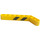 LEGO Yellow Beam Bent 53 Degrees, 3 and 7 Holes with Danger Stripes (Left) Sticker (32271)
