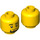 LEGO Jaune Bear Rider Minifigure Diriger (Goujon solide encastré) (3626 / 102409)