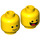 LEGO Yellow Benny Minifigure Head (Recessed Solid Stud) (3626 / 17295)