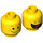 LEGO Yellow Benny Minifigure Head (Recessed Solid Stud) (3626 / 57498)